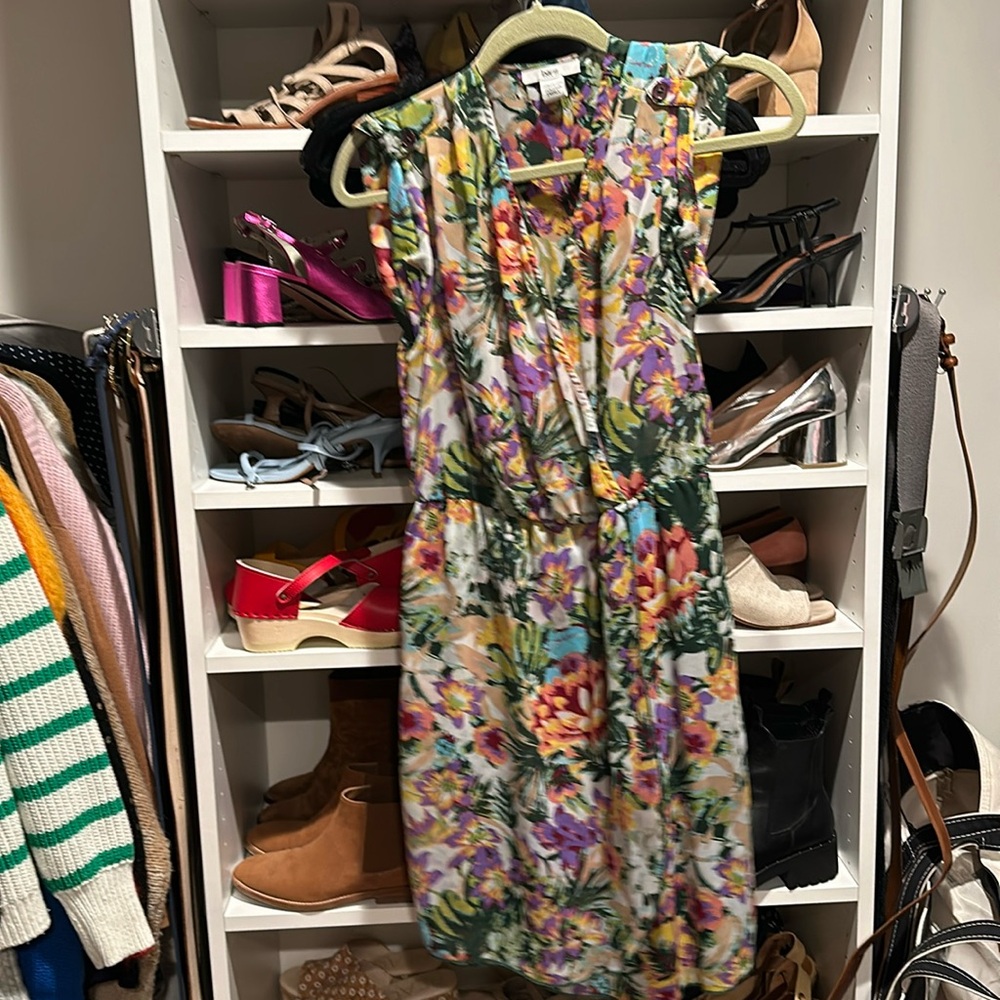 BarIII wrap dress with elastic waist - floral